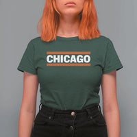 Chicago T Shirt For Women Classic Retro City Illinois IL Lake Michigan Midwest Pride - Wonder Print Shop