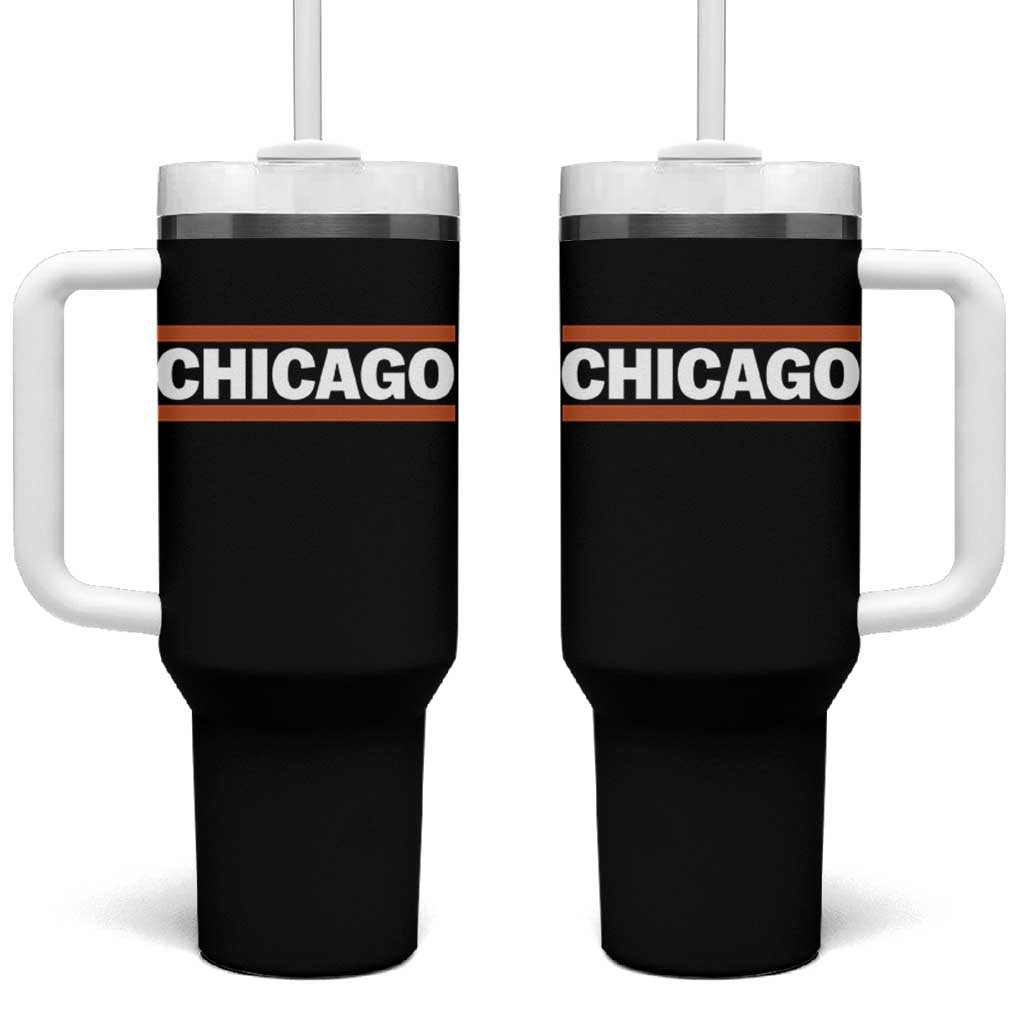 Chicago Tumbler With Handle Classic Retro City Illinois IL Lake Michigan Midwest Pride - Wonder Print Shop