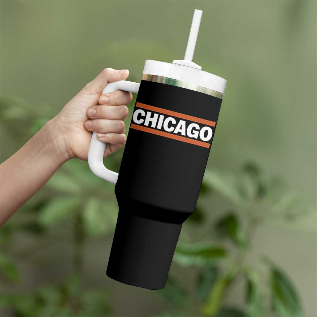 Chicago Tumbler With Handle Classic Retro City Illinois IL Lake Michigan Midwest Pride - Wonder Print Shop