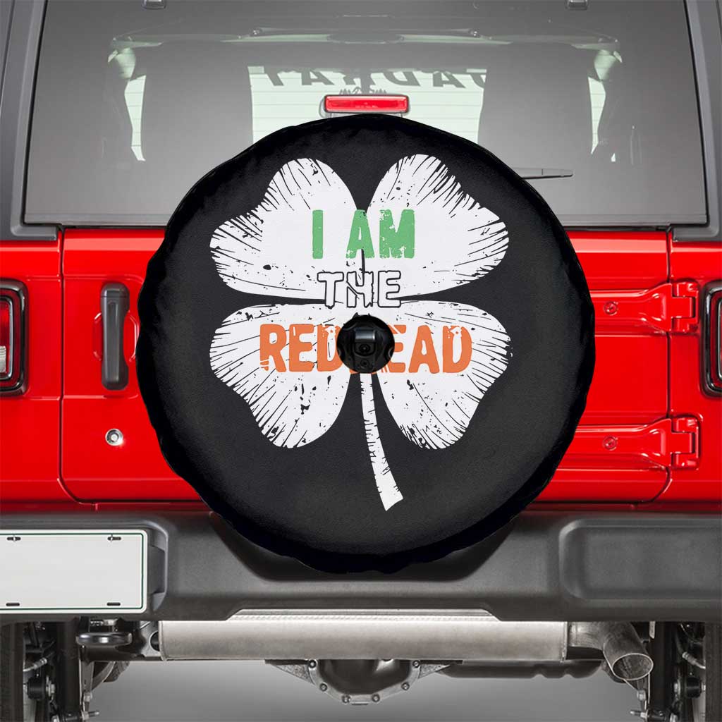 Funny Irish St Patrick's Day I Am The Redhead Spare Tire Cover Vintage Clover Shamrock