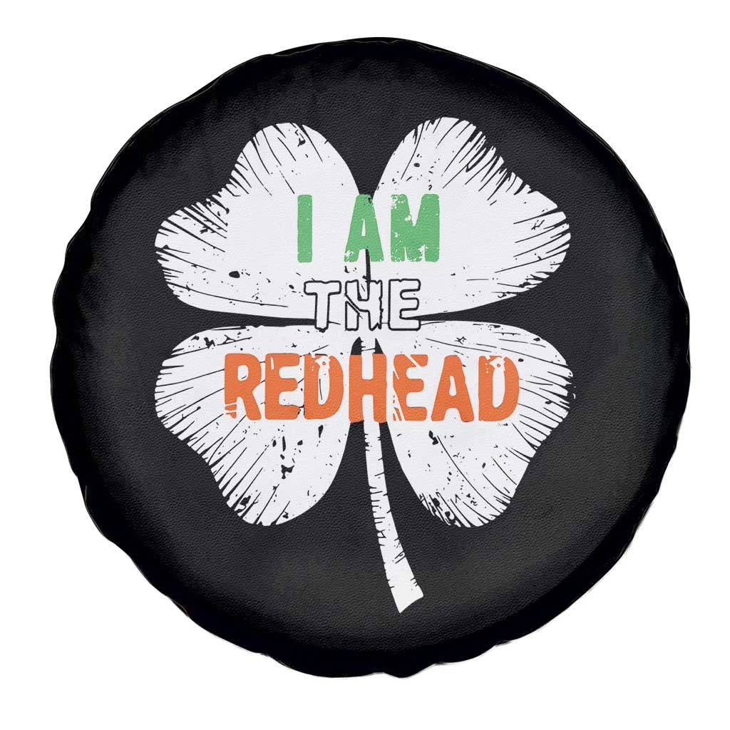 Funny Irish St Patrick's Day I Am The Redhead Spare Tire Cover Vintage Clover Shamrock