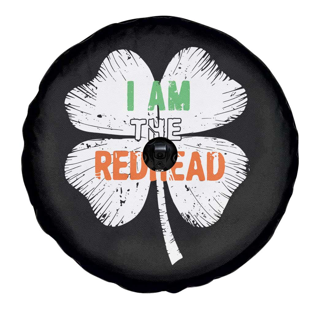 Funny Irish St Patrick's Day I Am The Redhead Spare Tire Cover Vintage Clover Shamrock