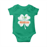 Funny Irish St Patrick's Day I Am The Redhead Baby Onesie Vintage Clover Shamrock