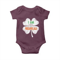 Funny Irish St Patrick's Day I Am The Redhead Baby Onesie Vintage Clover Shamrock