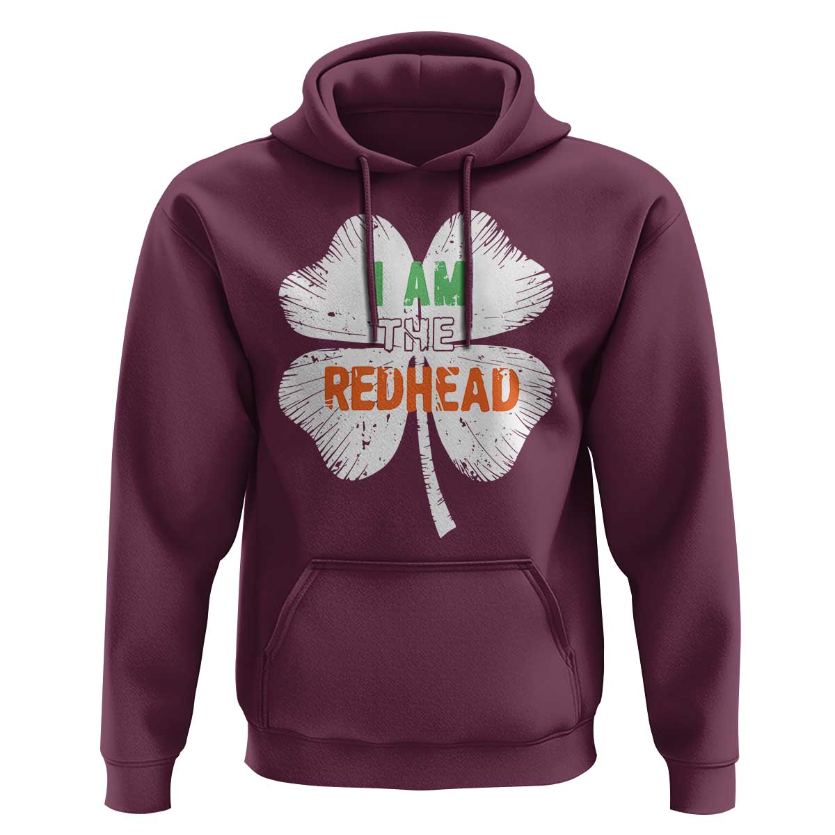 Funny Irish St Patrick's Day I Am The Redhead Hoodie Vintage Clover Shamrock