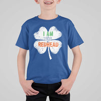 Funny Irish St Patrick's Day I Am The Redhead T Shirt For Kid Vintage Clover Shamrock