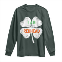 Funny Irish St Patrick's Day I Am The Redhead Long Sleeve Shirt Vintage Clover Shamrock