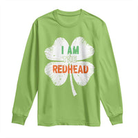 Funny Irish St Patrick's Day I Am The Redhead Long Sleeve Shirt Vintage Clover Shamrock