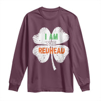 Funny Irish St Patrick's Day I Am The Redhead Long Sleeve Shirt Vintage Clover Shamrock