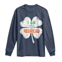 Funny Irish St Patrick's Day I Am The Redhead Long Sleeve Shirt Vintage Clover Shamrock