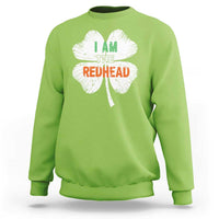 Funny Irish St Patrick's Day I Am The Redhead Sweatshirt Vintage Clover Shamrock