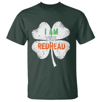 Funny Irish St Patrick's Day I Am The Redhead T Shirt Vintage Clover Shamrock
