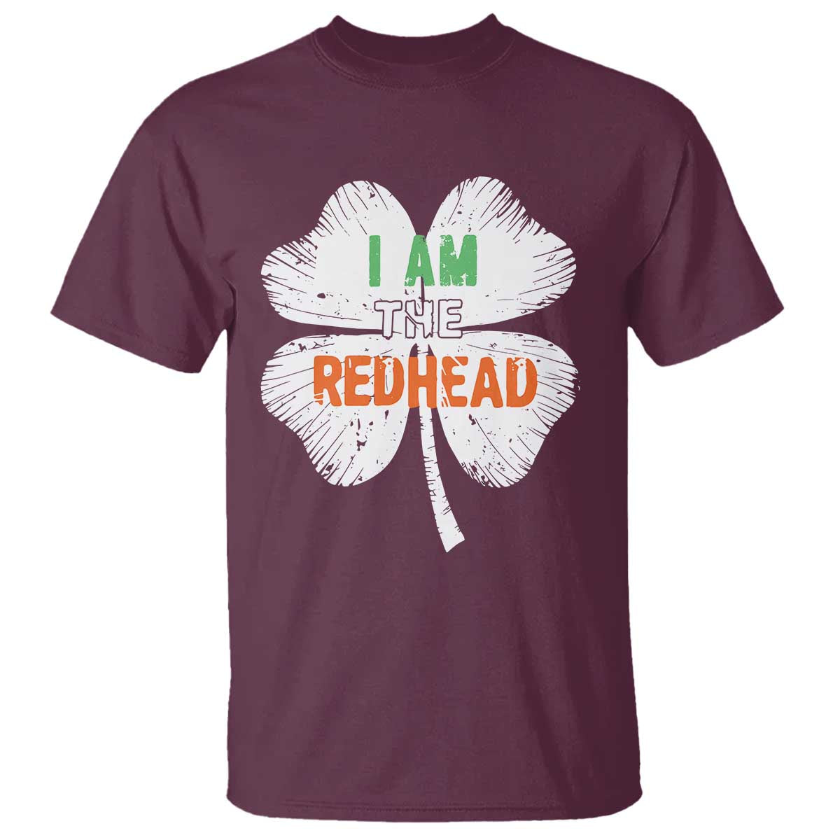 Funny Irish St Patrick's Day I Am The Redhead T Shirt Vintage Clover Shamrock