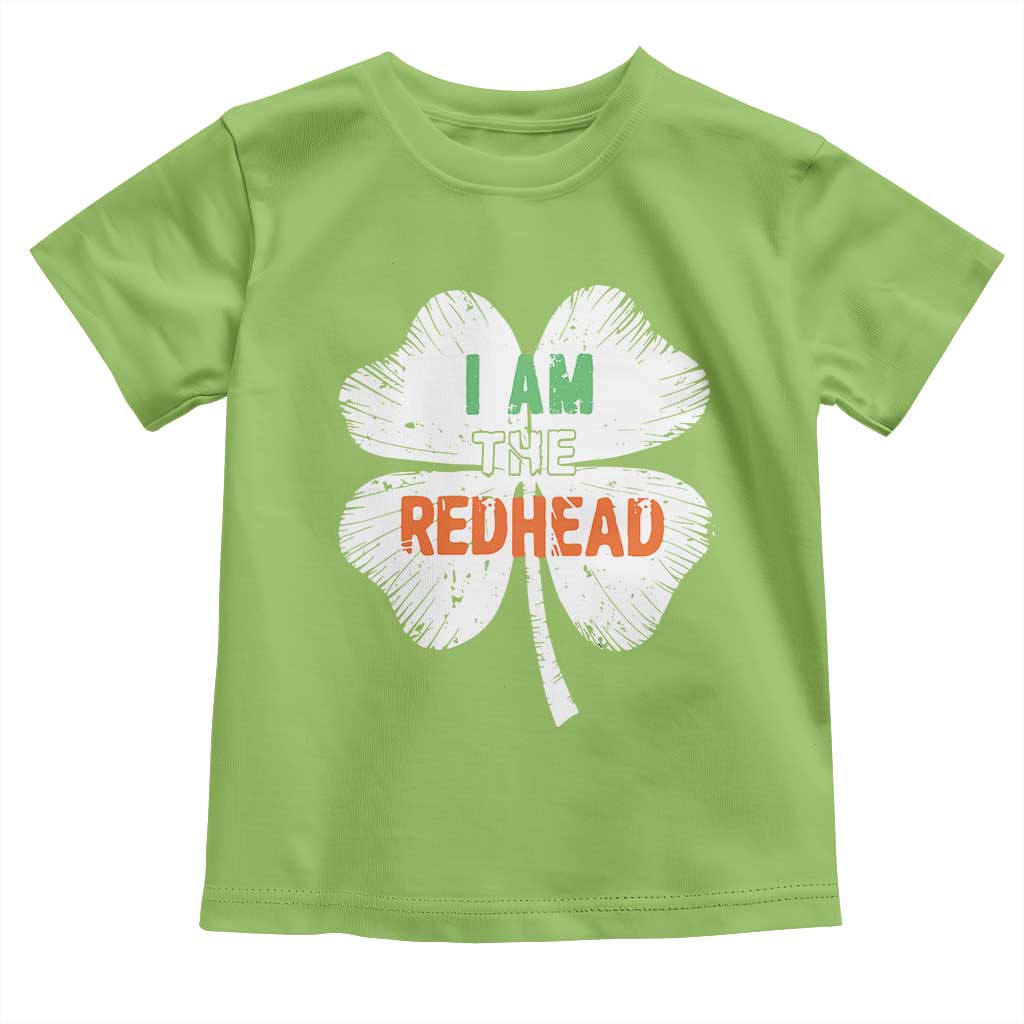 Funny Irish St Patrick's Day I Am The Redhead Toddler T Shirt Vintage Clover Shamrock