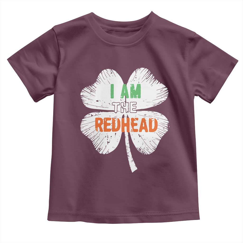Funny Irish St Patrick's Day I Am The Redhead Toddler T Shirt Vintage Clover Shamrock