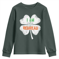 Funny Irish St Patrick's Day I Am The Redhead Youth Sweatshirt Vintage Clover Shamrock