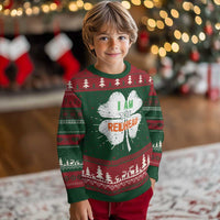 Funny Irish St Patrick's Day I Am The Redhead Knitted Sweatshirt Vintage Clover Shamrock - Wonder Print Shop