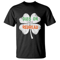 Funny Irish St Patrick's Day Dibs On The Redhead T Shirt Vintage Clover Shamrock