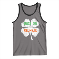 Funny Irish St Patrick's Day Dibs On The Redhead Tank Top Vintage Clover Shamrock