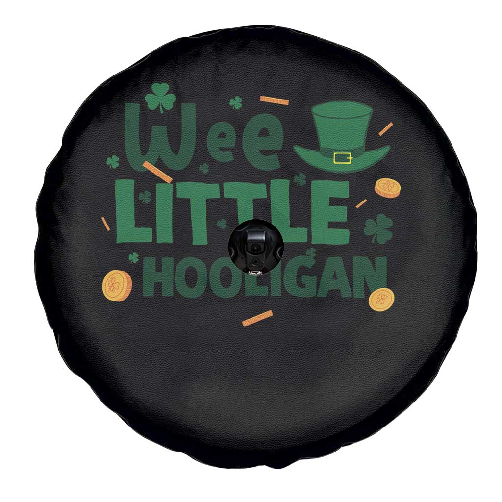 Funny St Patrick's Day Wee Little Hooligan Spare Tire Cover Shamrock