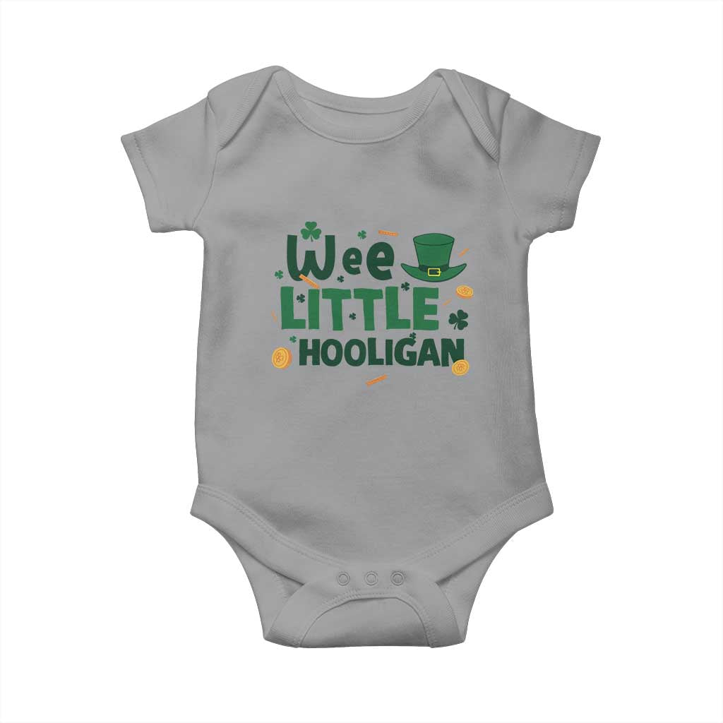 Funny St Patrick's Day Wee Little Hooligan Baby Onesie Shamrock