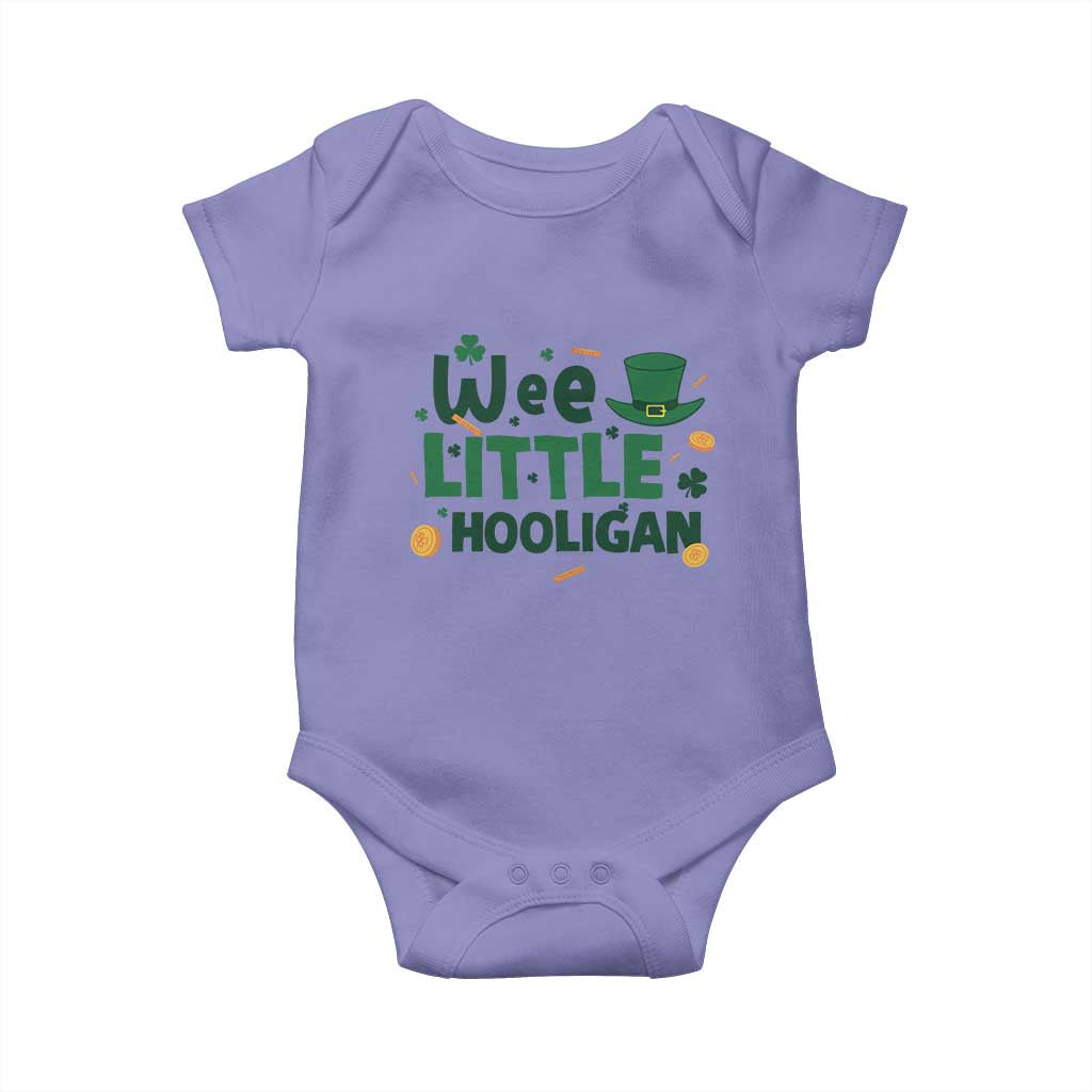 Funny St Patrick's Day Wee Little Hooligan Baby Onesie Shamrock