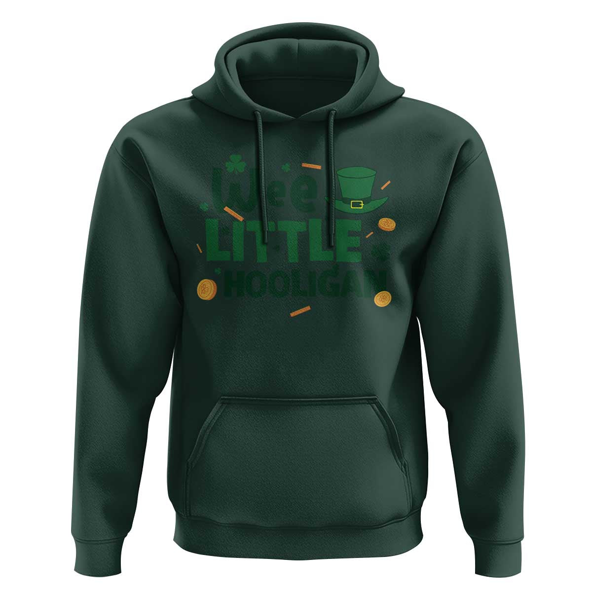Funny St Patrick's Day Wee Little Hooligan Hoodie Shamrock