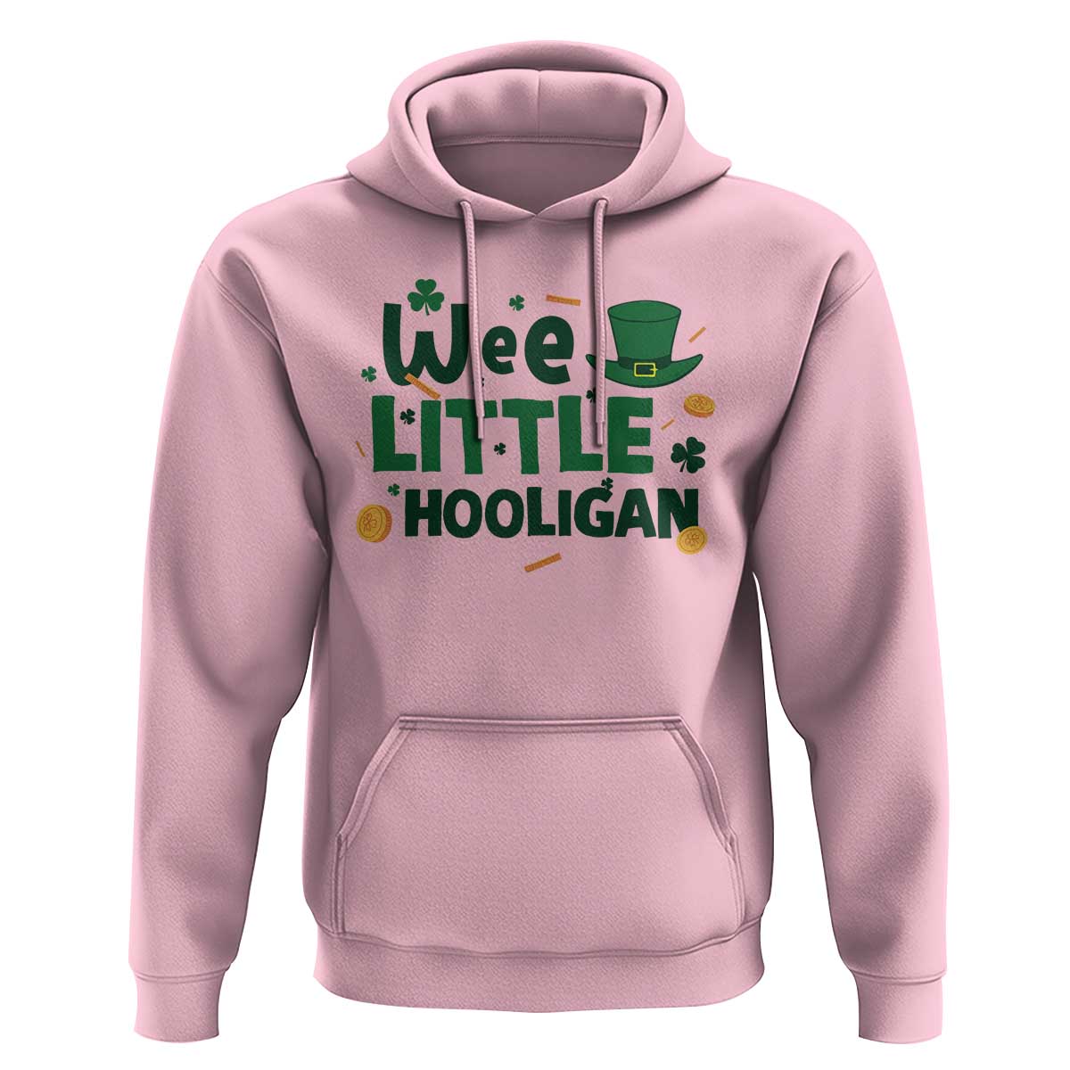 Funny St Patrick's Day Wee Little Hooligan Hoodie Shamrock
