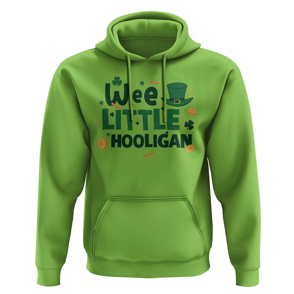 Funny St Patrick's Day Wee Little Hooligan Hoodie Shamrock