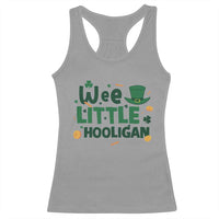 Funny St Patrick's Day Wee Little Hooligan Racerback Tank Top Shamrock