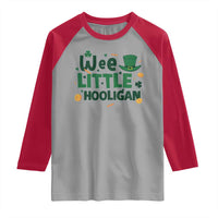 Funny St Patrick's Day Wee Little Hooligan Raglan Shirt Shamrock