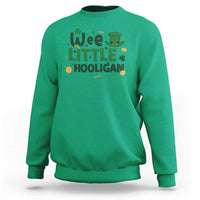 Funny St Patrick's Day Wee Little Hooligan Sweatshirt Shamrock