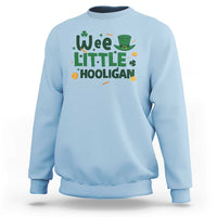 Funny St Patrick's Day Wee Little Hooligan Sweatshirt Shamrock