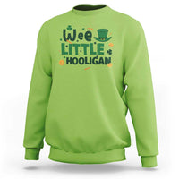 Funny St Patrick's Day Wee Little Hooligan Sweatshirt Shamrock