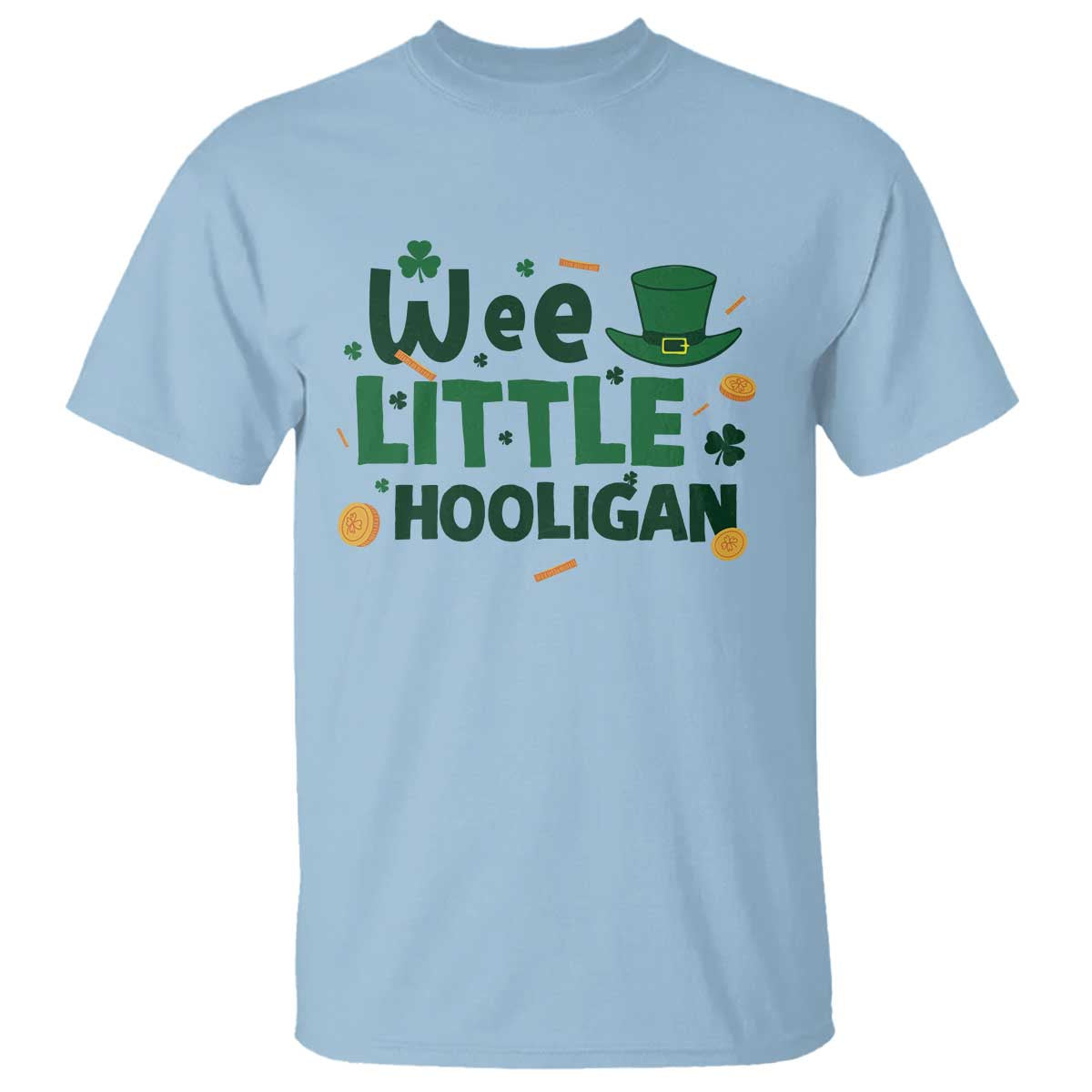 Funny St Patrick's Day Wee Little Hooligan T Shirt Shamrock