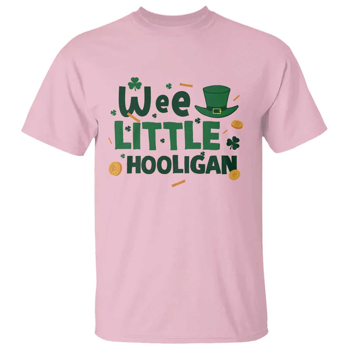 Funny St Patrick's Day Wee Little Hooligan T Shirt Shamrock