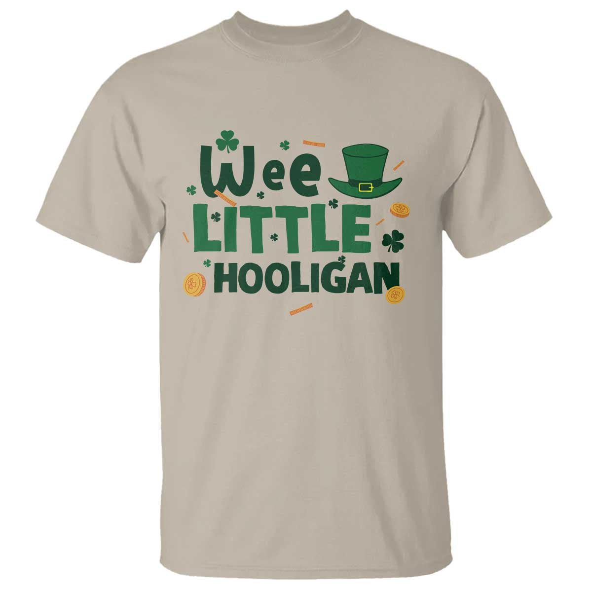 Funny St Patrick's Day Wee Little Hooligan T Shirt Shamrock