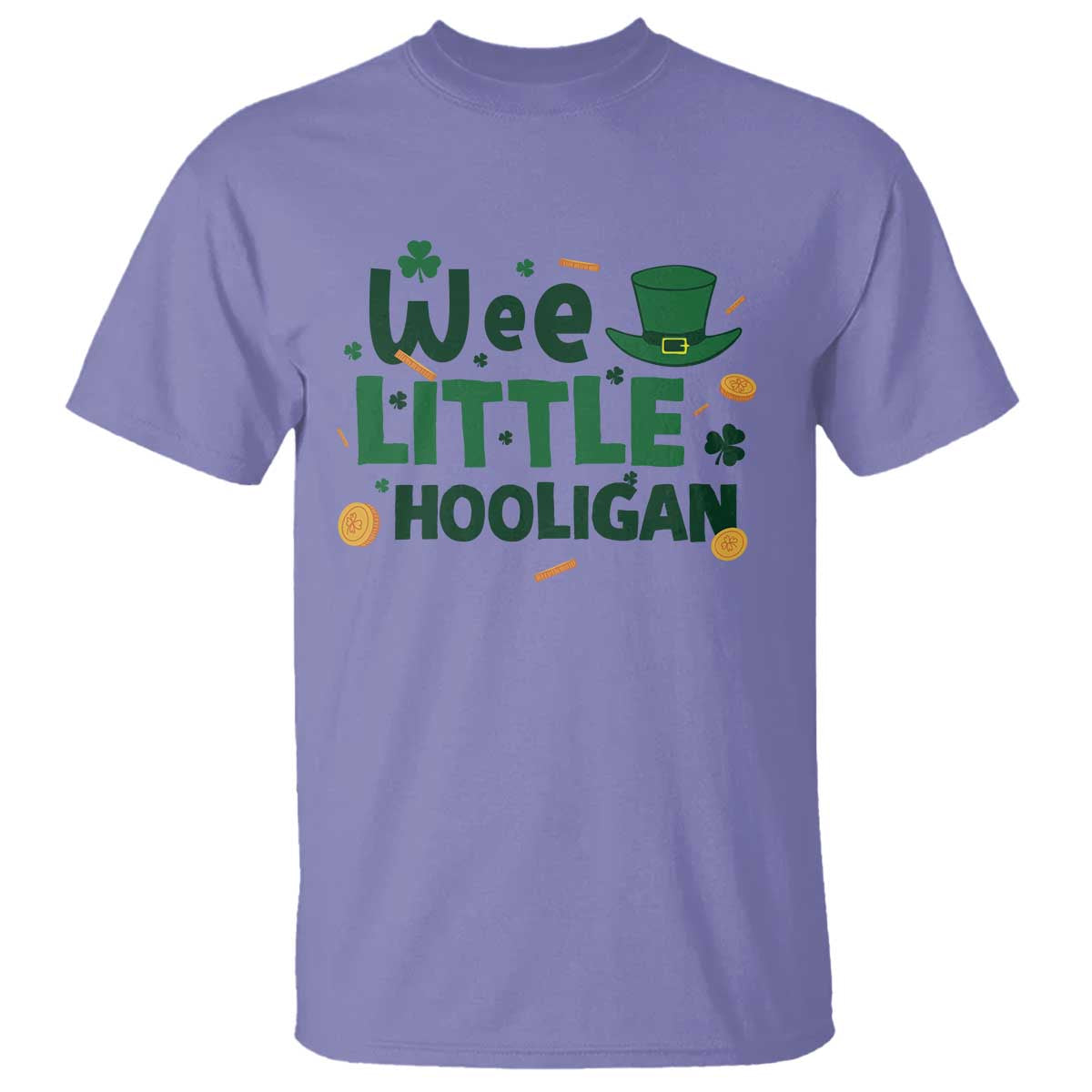 Funny St Patrick's Day Wee Little Hooligan T Shirt Shamrock