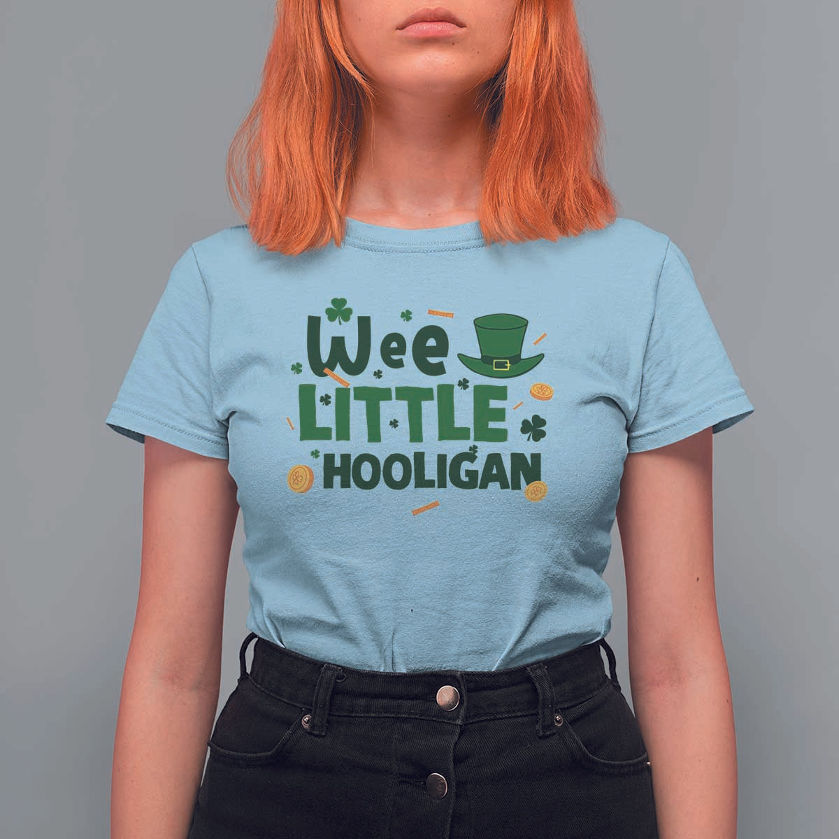 Funny St Patrick's Day Wee Little Hooligan T Shirt For Women Shamrock