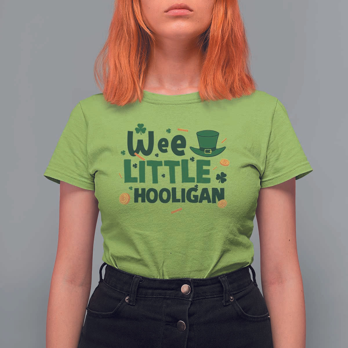 Funny St Patrick's Day Wee Little Hooligan T Shirt For Women Shamrock
