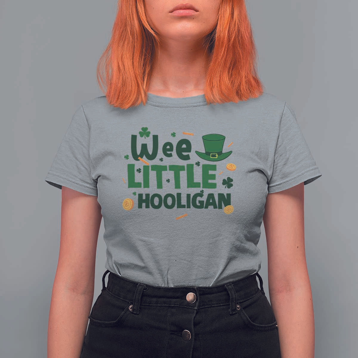 Funny St Patrick's Day Wee Little Hooligan T Shirt For Women Shamrock