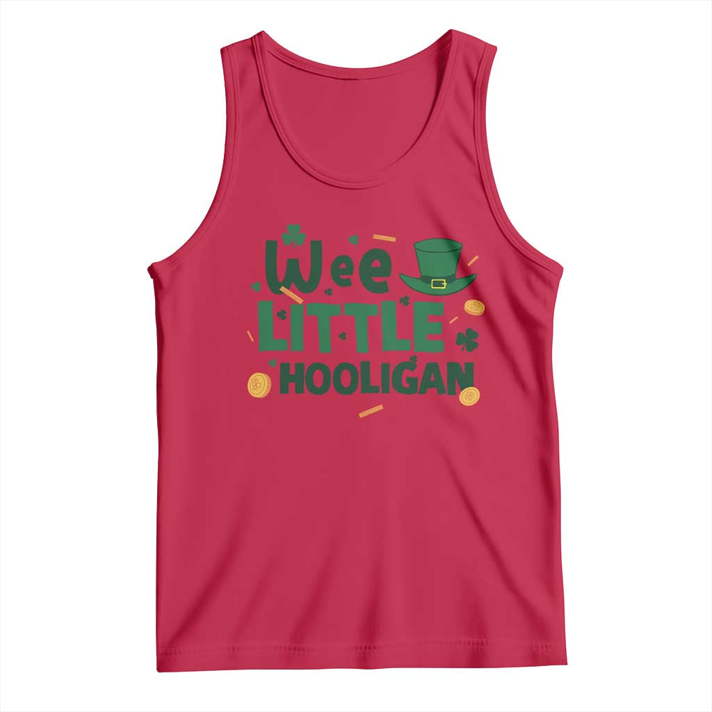 Funny St Patrick's Day Wee Little Hooligan Tank Top Shamrock