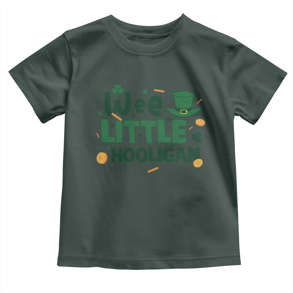 Funny St Patrick's Day Wee Little Hooligan Toddler T Shirt Shamrock