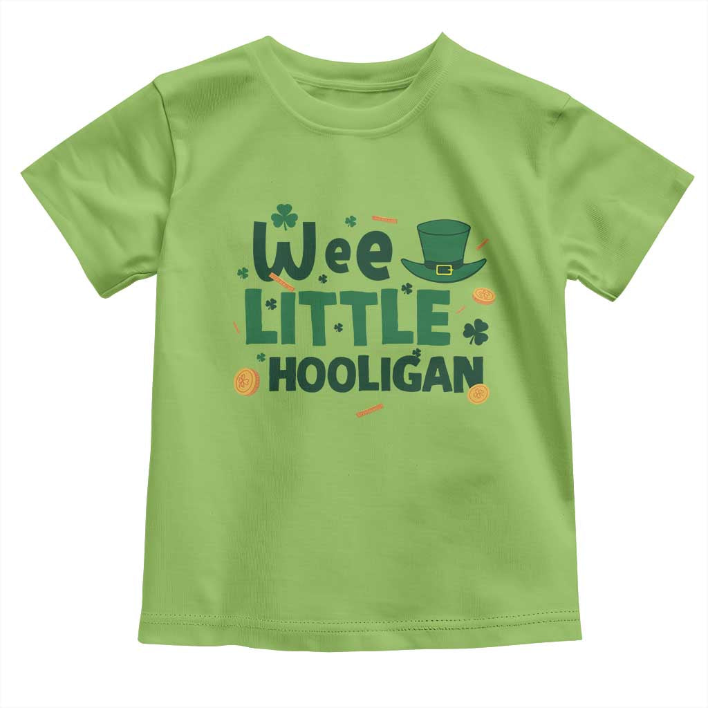 Funny St Patrick's Day Wee Little Hooligan Toddler T Shirt Shamrock
