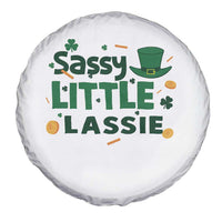 Funny St Patrick's Day Sassy Little Lassie Spare Tire Cover Shamrock