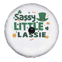 Funny St Patrick's Day Sassy Little Lassie Spare Tire Cover Shamrock