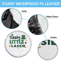 Funny St Patrick's Day Sassy Little Lassie Spare Tire Cover Shamrock