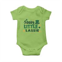 Funny St Patrick's Day Sassy Little Lassie Baby Onesie Shamrock