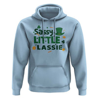 Funny St Patrick's Day Sassy Little Lassie Hoodie Shamrock