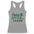 Funny St Patrick's Day Sassy Little Lassie Racerback Tank Top Shamrock
